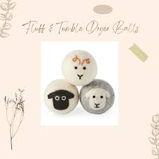 Fluff and Tumble Dryer Balls (set of 3)