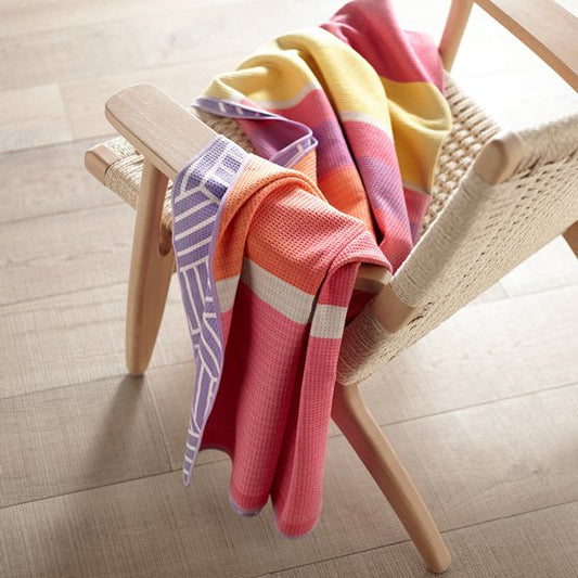Every Season Throw Blanket, stripes/tile geo