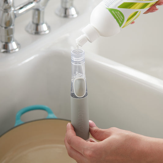 Soap-Dispensing Kitchen Scrub Brush