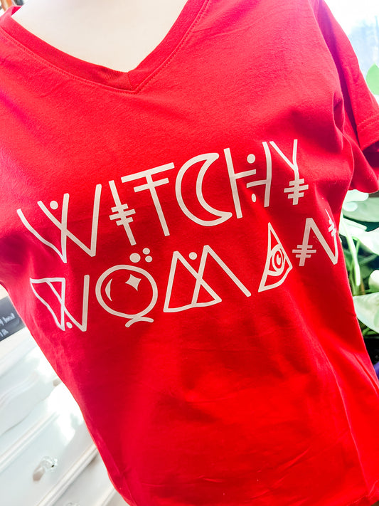 T-Shirt | Witchy Woman (Red - Ladies Large)